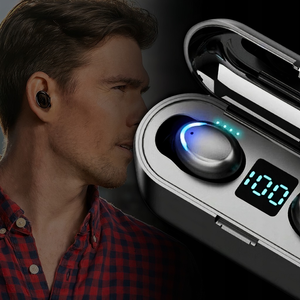 SŁUCHAWKI BEZPRZEWODOWE BLUETOOTH 5.1 POWERBANK SPORTOWE DOUSZNE MIKROFON EAN (GTIN) 5903887327992